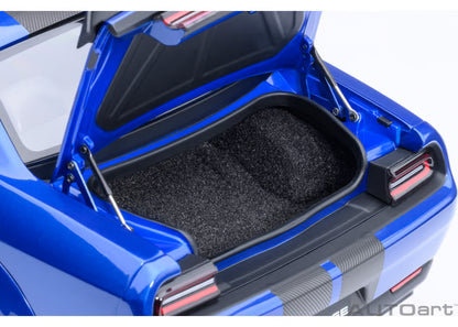 [ Back-order ] AUTOart 71763 1:18 Dodge Challenger SRT Jailbreak 22 Metallic Blue Carbon Black Stripe model car