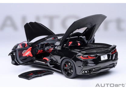 [ Back-order ] AUTOart 71280 1:18 Chevrolet Corvette Coupe C8 Stingray Z51 Black model car