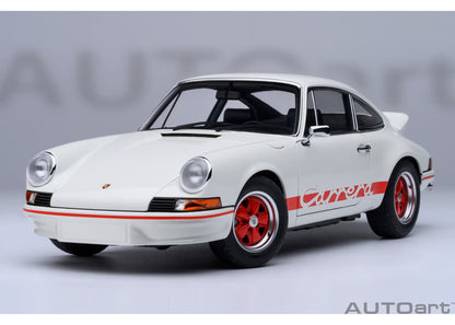 [ Back-order ] AUTOart 78030 1:18 Porsche 911 Carrera 2.7 RS Grand Prix White Red Stripe model car