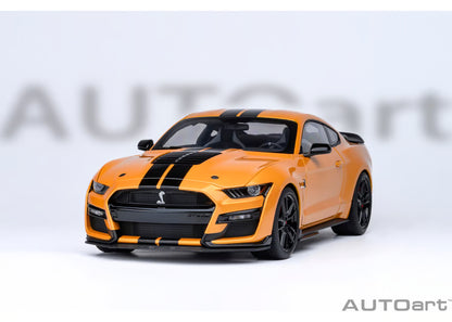 [ Back-order ] AUTOart 73099 1:18 Ford Mustang Shelby GT500 Orange Black Stripe model car