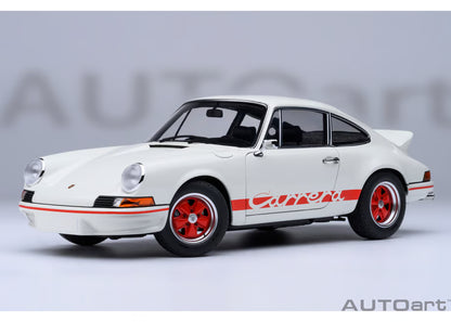 [ Back-order ] AUTOart 78030 1:18 Porsche 911 Carrera 2.7 RS Grand Prix White Red Stripe model car