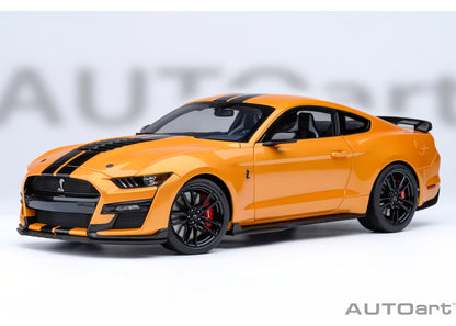 [ Back-order ] AUTOart 73099 1:18 Ford Mustang Shelby GT500 Orange Black Stripe model car