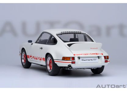 [ Back-order ] AUTOart 78030 1:18 Porsche 911 Carrera 2.7 RS Grand Prix White Red Stripe model car
