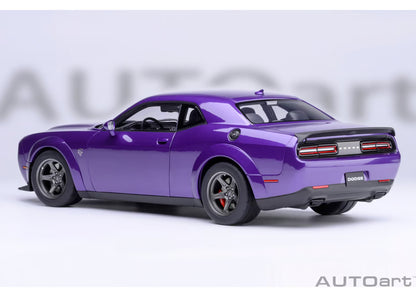 [ Back-order ] AUTOart 71768 1:18 Dodge Challenger SRT Super Stock 23 Pearl Purple model car