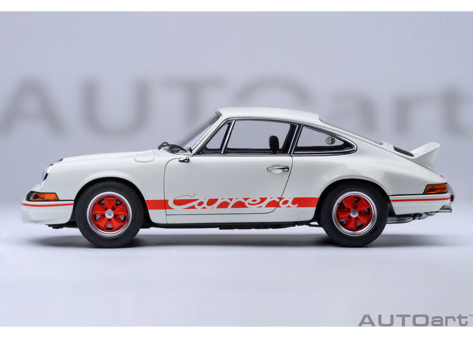 [ Back-order ] AUTOart 78030 1:18 Porsche 911 Carrera 2.7 RS Grand Prix White Red Stripe model car