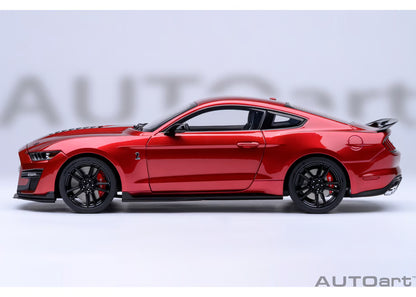 [ Back-order ] AUTOart 73098 1:18 Ford Mustang Shelby GT500 Red Black Stripe model car
