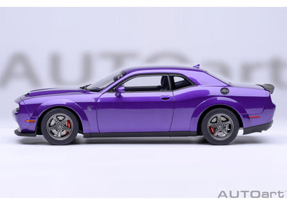 [ Back-order ] AUTOart 71768 1:18 Dodge Challenger SRT Super Stock 23 Pearl Purple model car