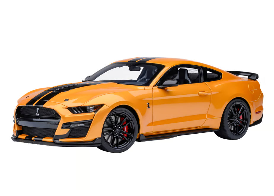 [ Back-order ] AUTOart 73099 1:18 Ford Mustang Shelby GT500 Orange Black Stripe model car