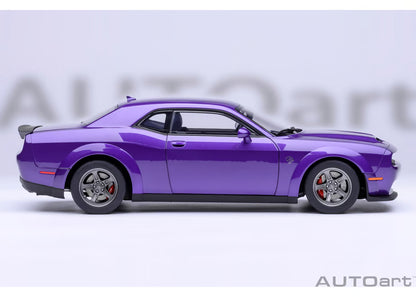 [ Back-order ] AUTOart 71768 1:18 Dodge Challenger SRT Super Stock 23 Pearl Purple model car