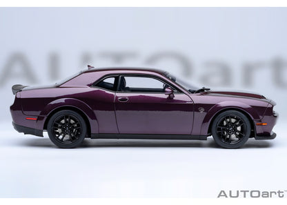 [ Back-order ] AUTOart 71762 1:18 Dodge Challenger SRT Jailbreak 22 Metallic Purple Silver Stripe model car