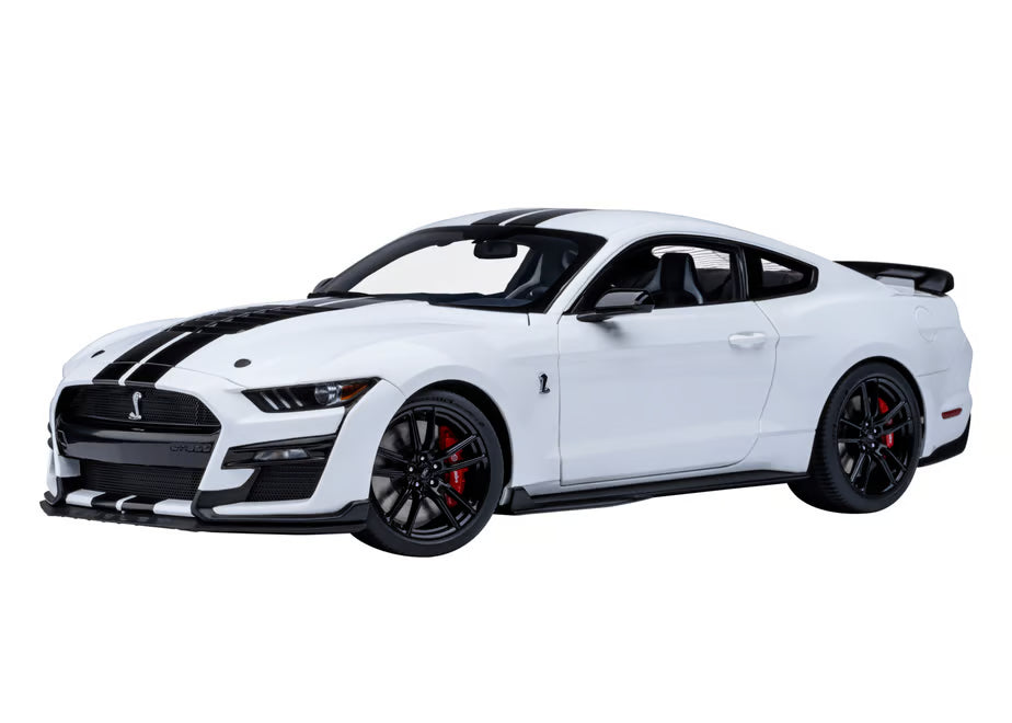 [ Back-order ] AUTOart 73095 1:18 Ford Mustang Shelby GT500 White Black Stripe model car