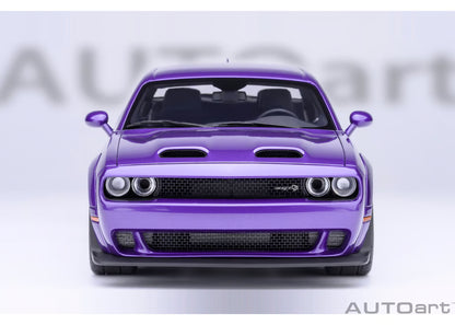 [ Back-order ] AUTOart 71768 1:18 Dodge Challenger SRT Super Stock 23 Pearl Purple model car