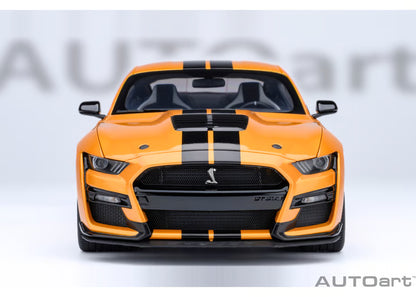 [ Back-order ] AUTOart 73099 1:18 Ford Mustang Shelby GT500 Orange Black Stripe model car