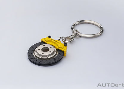[ Back-order ] AUTOart 41501 Ceramic Brake Disc Key Chain Yellow Caliper