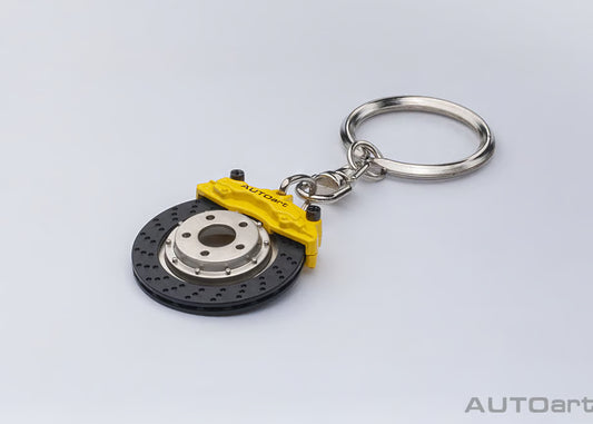 [ Back-order ] AUTOart 41501 Ceramic Brake Disc Key Chain Yellow Caliper