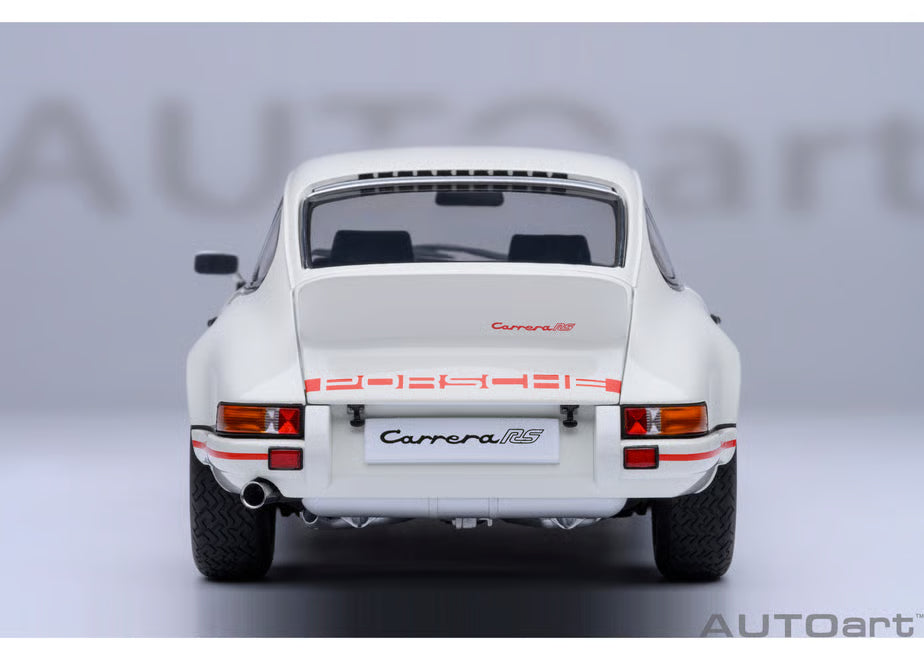 [ Back-order ] AUTOart 78030 1:18 Porsche 911 Carrera 2.7 RS Grand Prix White Red Stripe model car