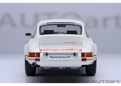 [ Back-order ] AUTOart 78030 1:18 Porsche 911 Carrera 2.7 RS Grand Prix White Red Stripe model car