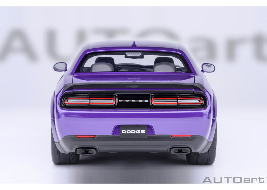 [ Back-order ] AUTOart 71768 1:18 Dodge Challenger SRT Super Stock 23 Pearl Purple model car