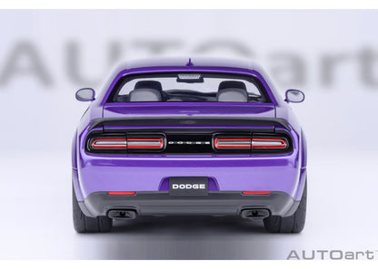 [ Back-order ] AUTOart 71768 1:18 Dodge Challenger SRT Super Stock 23 Pearl Purple model car