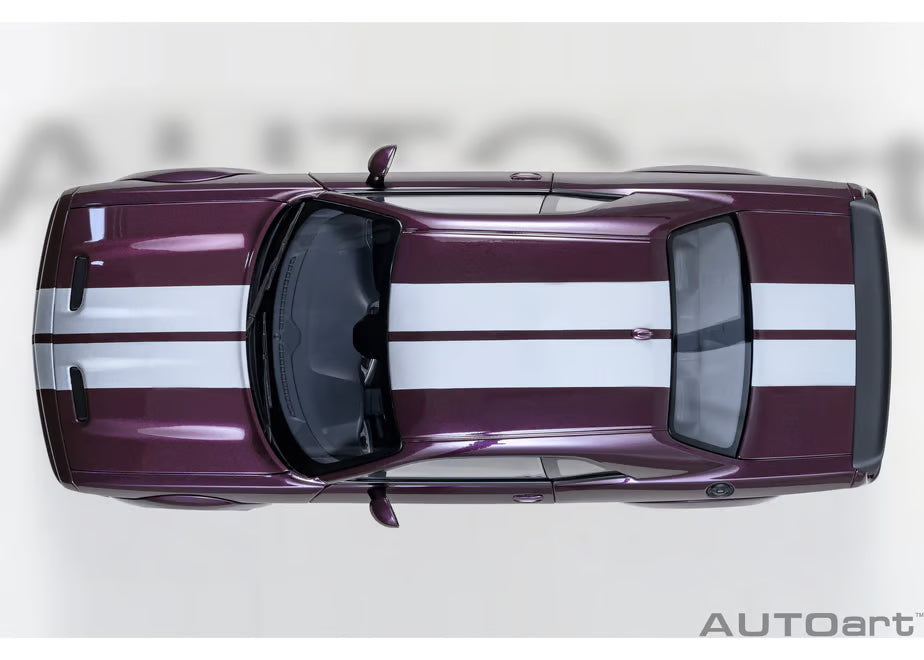 [ Back-order ] AUTOart 71762 1:18 Dodge Challenger SRT Jailbreak 22 Metallic Purple Silver Stripe model car