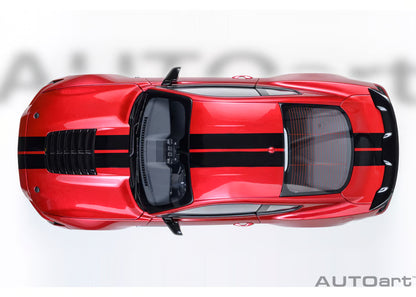 [ Back-order ] AUTOart 73098 1:18 Ford Mustang Shelby GT500 Red Black Stripe model car