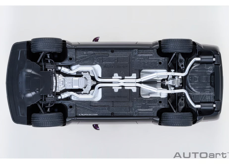 [ Back-order ] AUTOart 71762 1:18 Dodge Challenger SRT Jailbreak 22 Metallic Purple Silver Stripe model car