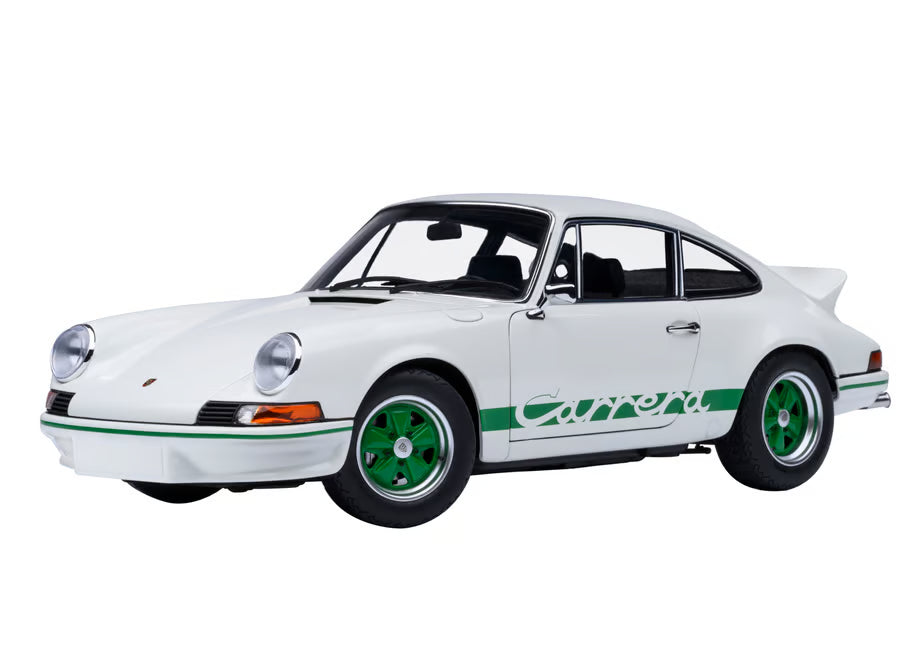 [ Back-order ] AUTOart 78031 1:18 Porsche 911 Carrera 2.7 RS Grand Prix White Green Stripe model car