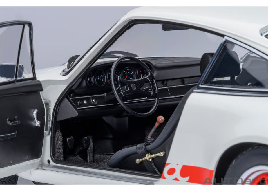 [ Back-order ] AUTOart 78030 1:18 Porsche 911 Carrera 2.7 RS Grand Prix White Red Stripe model car