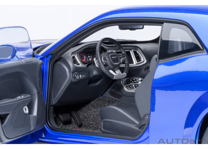 [ Back-order ] AUTOart 71763 1:18 Dodge Challenger SRT Jailbreak 22 Metallic Blue Carbon Black Stripe model car