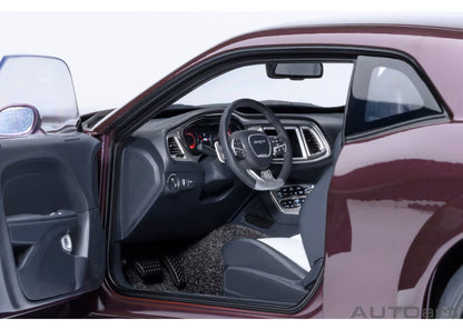 [ Back-order ] AUTOart 71762 1:18 Dodge Challenger SRT Jailbreak 22 Metallic Purple Silver Stripe model car