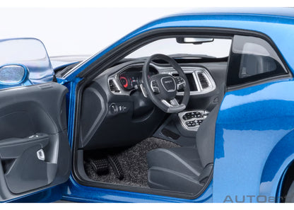 [ Back-order ] AUTOart 71767 1:18 Dodge Challenger SRT Superstock 23 Pearl Blue Carbon Black Stripe model car