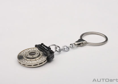 [ Back-order ] AUTOart 40082 Racing Brake Disc Key Chain Black Caliper omega Shape
