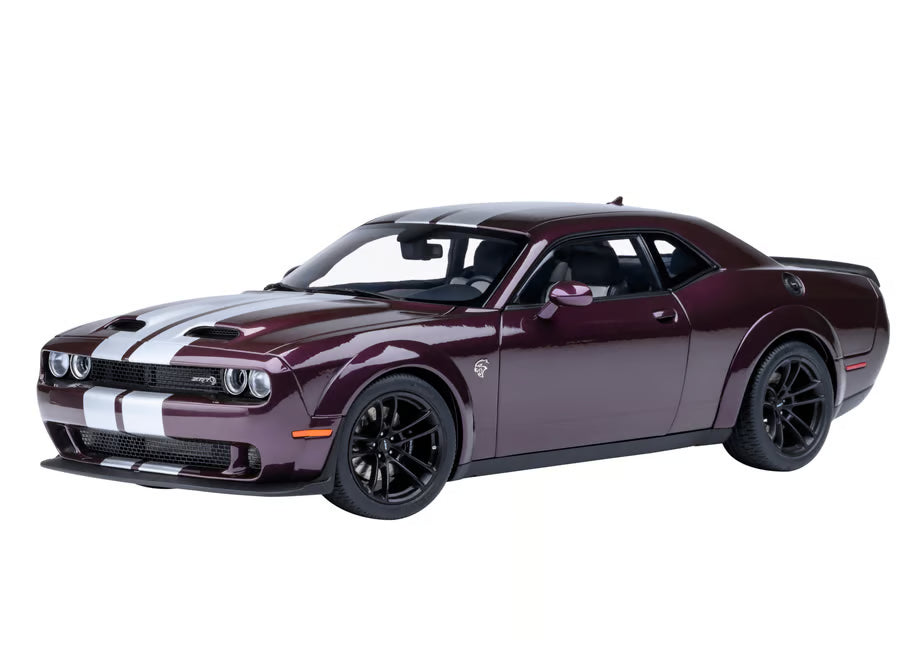 [ Back-order ] AUTOart 71762 1:18 Dodge Challenger SRT Jailbreak 22 Metallic Purple Silver Stripe model car