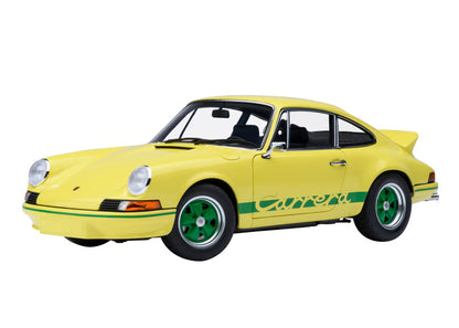 [ Back-order ] AUTOart 78033 1:18 Porsche 911 Carrera 2.7 RS Light Yellow Green Stripe model car