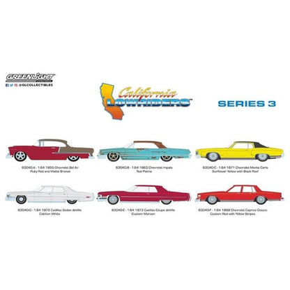 63040 GreenLight 1:64 California Lowriders Series 3 Pack of 6