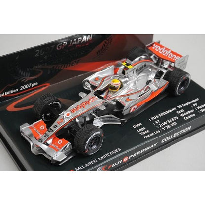 1:43 MINICHAMPS Vodafone McLaren Mercedes MP4-22 Fuji Speedway Japanese GP Winner 2007 #2 L. Hamilton