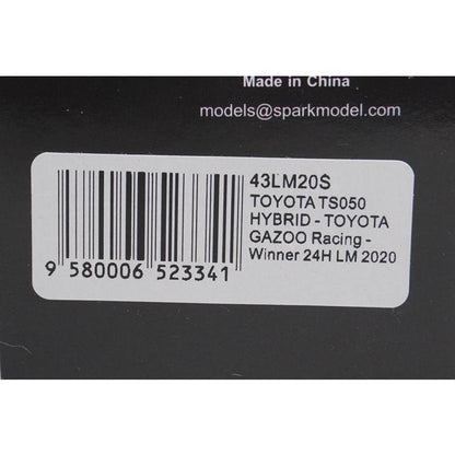 1:43 SPARK 43LM20S Toyota TS050 Hybrid Gazoo Racing Le Mans 24h 2020 Winner #8