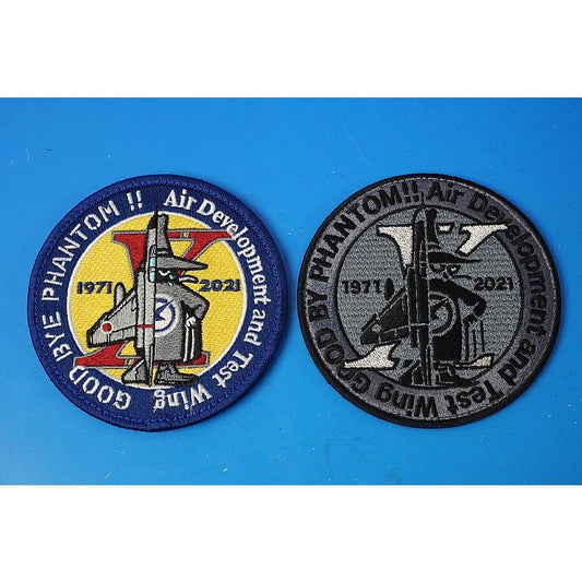 Patch JASDF GOODBYE PHANTOM 1971~2021 High Visibility Low Visibility Set Spook with hook and loop