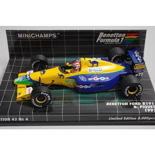 1:43 MINICHAMPS 400910020 Benetton Ford B191 1991 #20 N.Pique model car