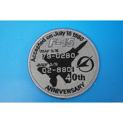 Patch JASDF ADTW F-15J 40th Anniversary #79-0280 #02-8801 Gifu Base with hook and loop