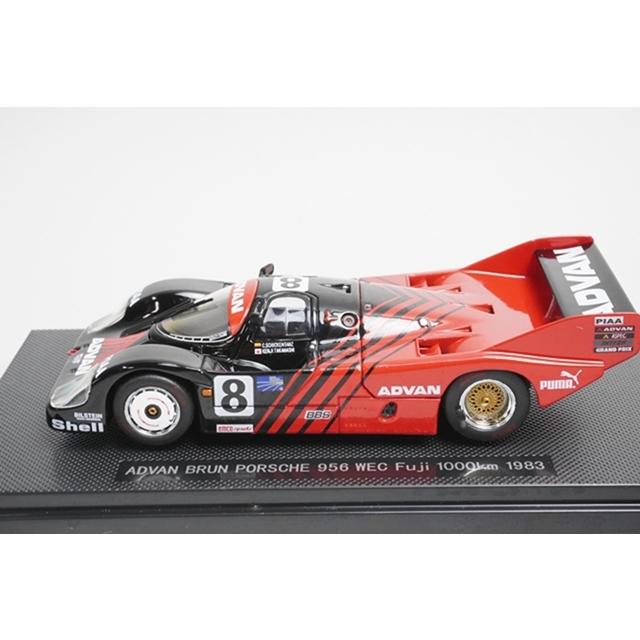 1:43 EBBRO 43892 Porsche PORSCHE ADVAN BRUN 956 WEC Fuji 1000km 1983 Black/Red #8