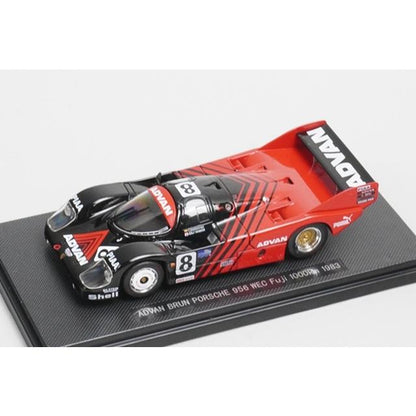 1:43 EBBRO 43892 Porsche PORSCHE ADVAN BRUN 956 WEC Fuji 1000km 1983 Black/Red #8