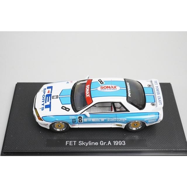 1:43 EBBRO 44157 Nissan Nissan FET Skyline Gr.A 1993 White/Blue #8 model car