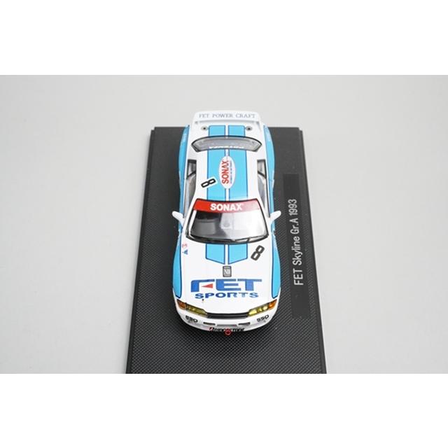 1:43 EBBRO 44157 Nissan Nissan FET Skyline Gr.A 1993 White/Blue #8 model car
