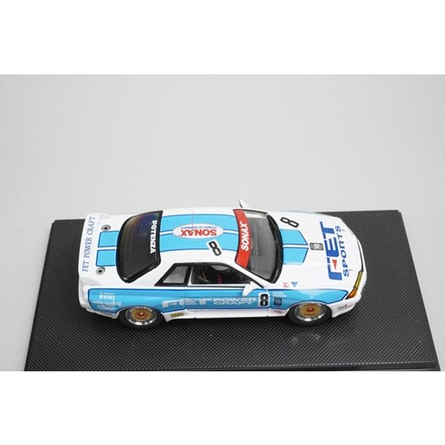 1:43 EBBRO 44157 Nissan Nissan FET Skyline Gr.A 1993 White/Blue #8 model car