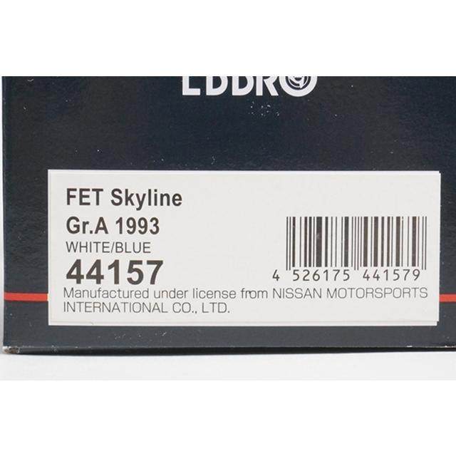 1:43 EBBRO 44157 Nissan Nissan FET Skyline Gr.A 1993 White/Blue #8 model car