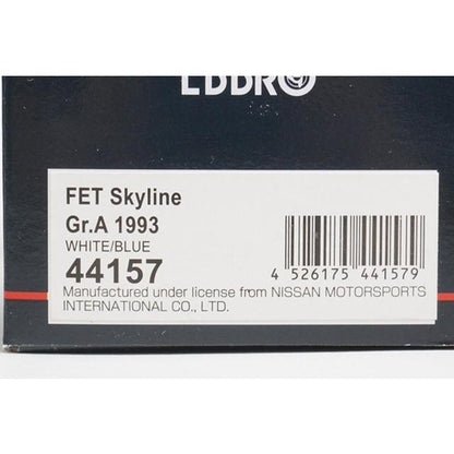 1:43 EBBRO 44157 Nissan Nissan FET Skyline Gr.A 1993 White/Blue #8 model car