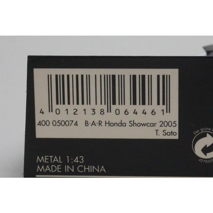 1:43 MINICHAMPS 400050074 BAR Honda Show Car 2005 #4 Takuma Sato model car
