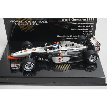 1:43 MINICHAMPS 436980008 McLaren Mercedes MP4/13 World Champion 1998 #8 model car