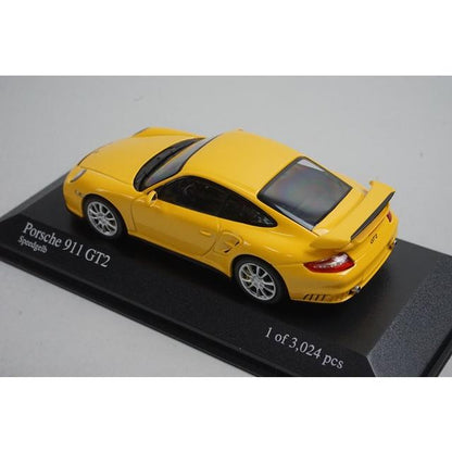1:43 MINICHAMPS 400066300 Porsche 911 GT2 2007 Yellow model car
